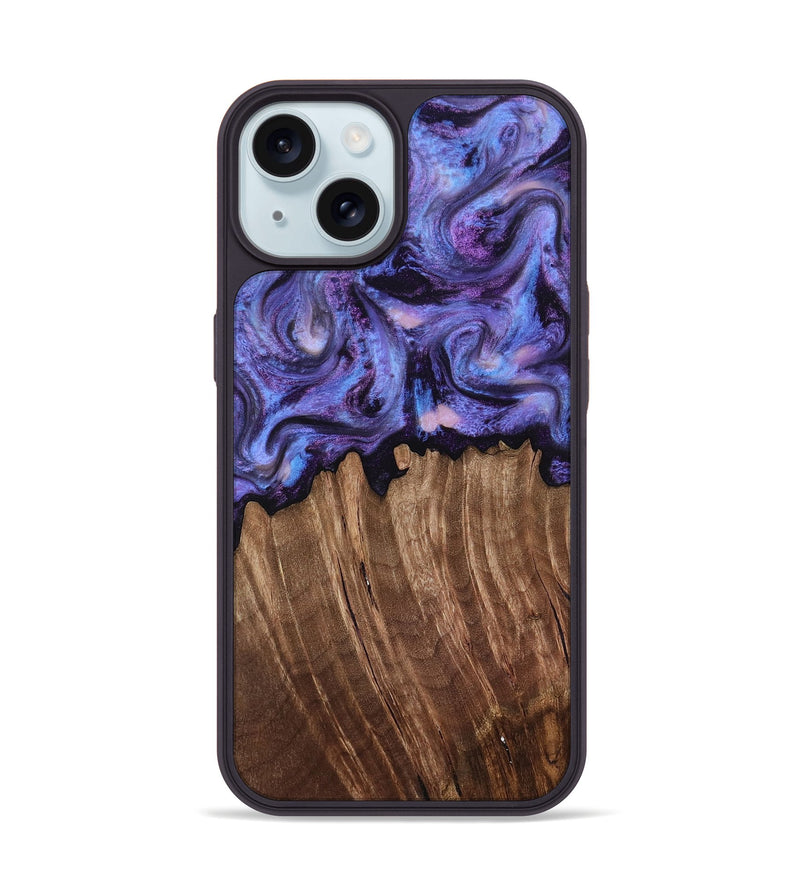 iPhone 15 Wood Phone Case - Case (Purple, 816959)