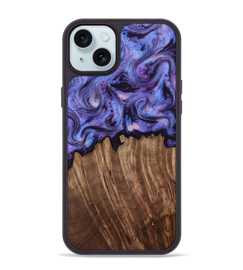iPhone 15 Plus Wood Phone Case - Case (Purple, 816959)