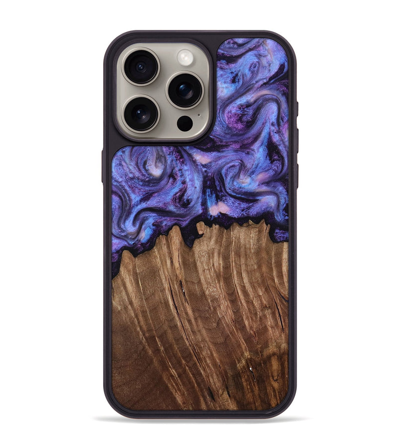 iPhone 15 Pro Max Wood Phone Case - Case (Purple, 816959)
