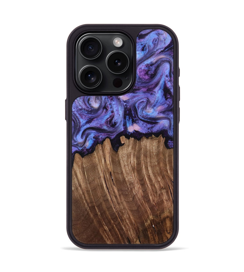 iPhone 15 Pro Wood Phone Case - Case (Purple, 816959)