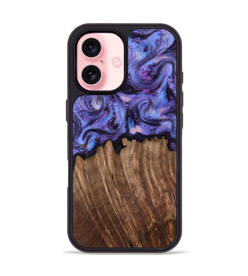 iPhone 16 Wood Phone Case - Case (Purple, 816959)