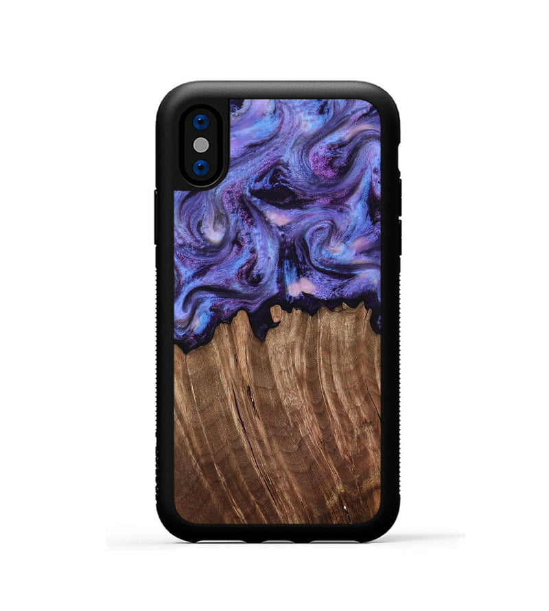 iPhone Xs Wood Phone Case - Case (Purple, 816959)
