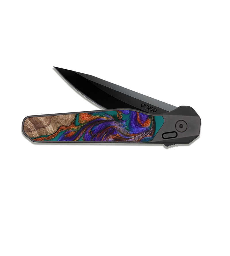 EDC Dark Slate Wood Pocket Knife - Jayda (Purple, 816960)