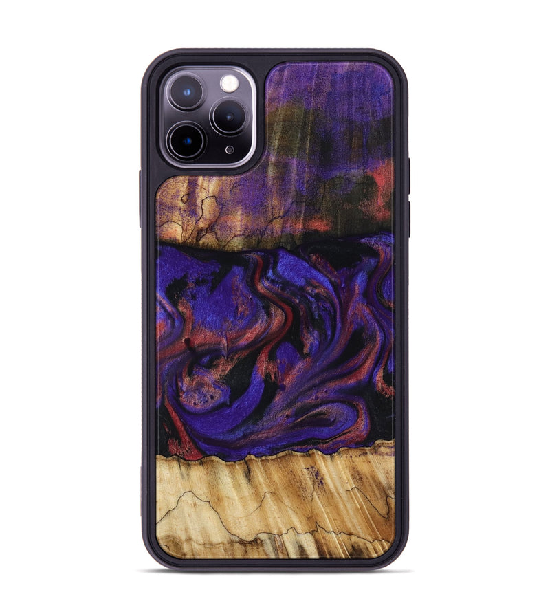 iPhone 11 Pro Max Wood Phone Case - Troy (Purple, 816961)