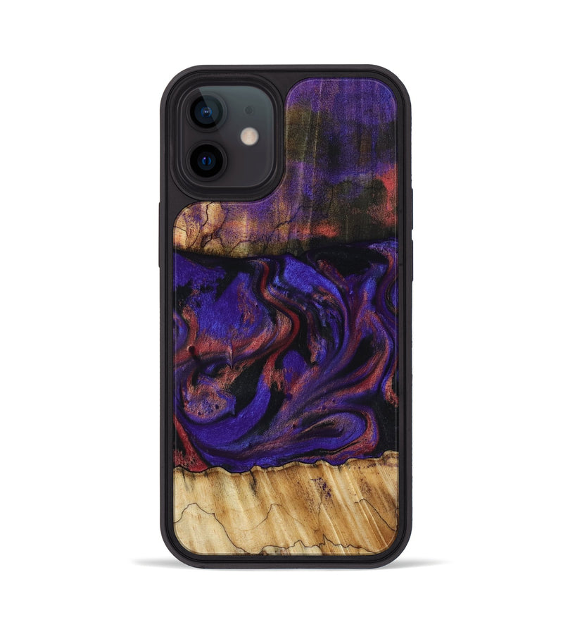 iPhone 12 Wood Phone Case - Troy (Purple, 816961)