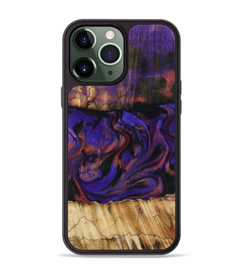 iPhone 13 Pro Max Wood Phone Case - Troy (Purple, 816961)
