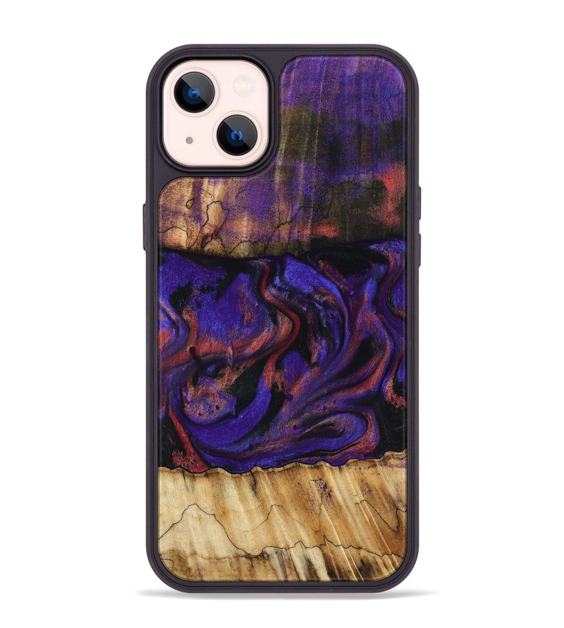 iPhone 14 Plus Wood Phone Case - Troy (Purple, 816961)