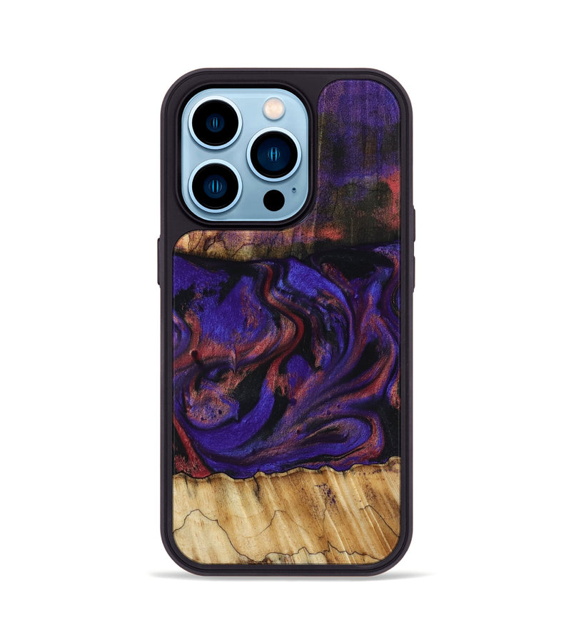 iPhone 14 Pro Wood Phone Case - Troy (Purple, 816961)