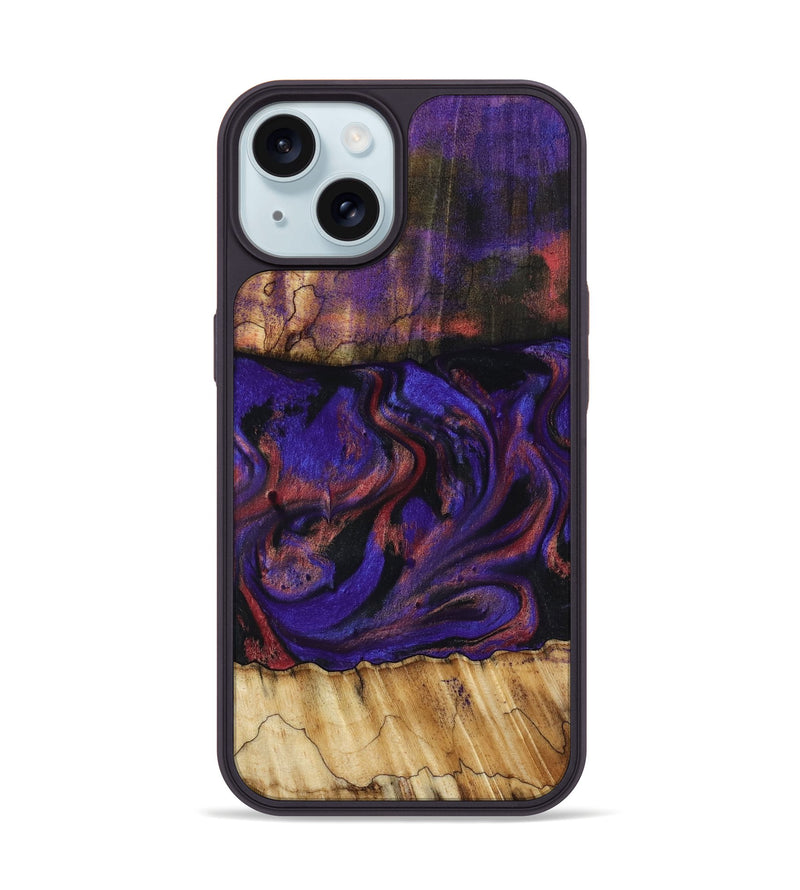 iPhone 15 Wood Phone Case - Troy (Purple, 816961)