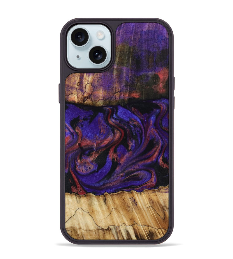 iPhone 15 Plus Wood Phone Case - Troy (Purple, 816961)