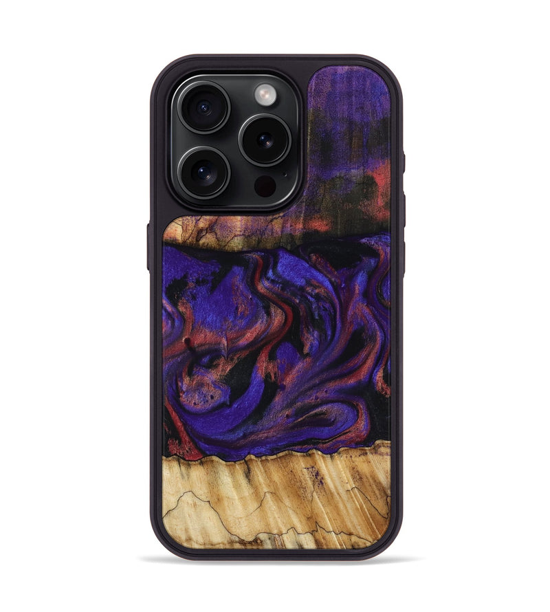 iPhone 15 Pro Wood Phone Case - Troy (Purple, 816961)