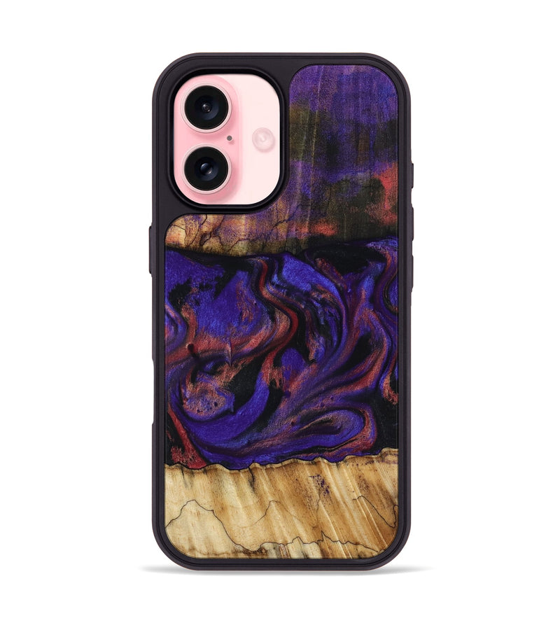 iPhone 16 Wood Phone Case - Troy (Purple, 816961)