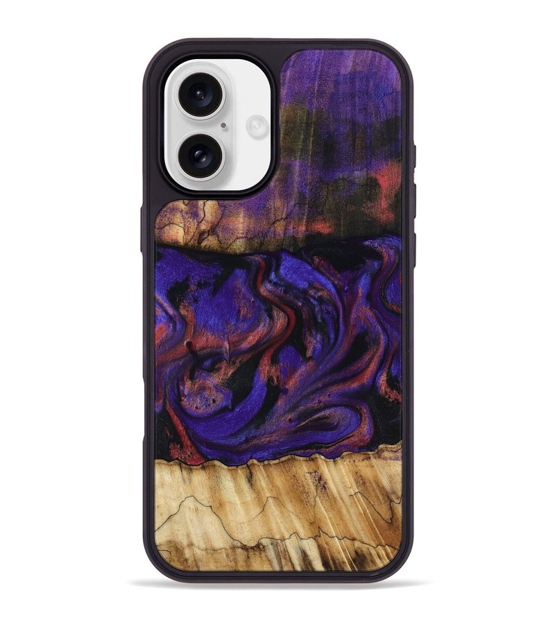 iPhone 16 Plus Wood Phone Case - Troy (Purple, 816961)