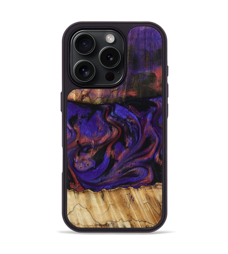 iPhone 16 Pro Wood Phone Case - Troy (Purple, 816961)