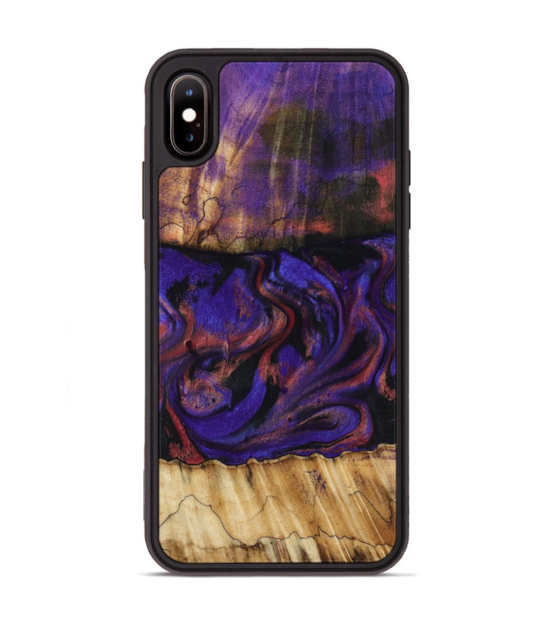 iPhone Xs Max Wood Phone Case - Troy (Purple, 816961)
