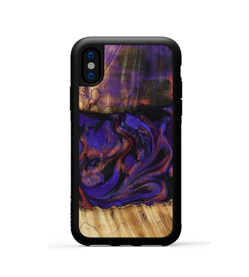 iPhone Xs Wood Phone Case - Troy (Purple, 816961)