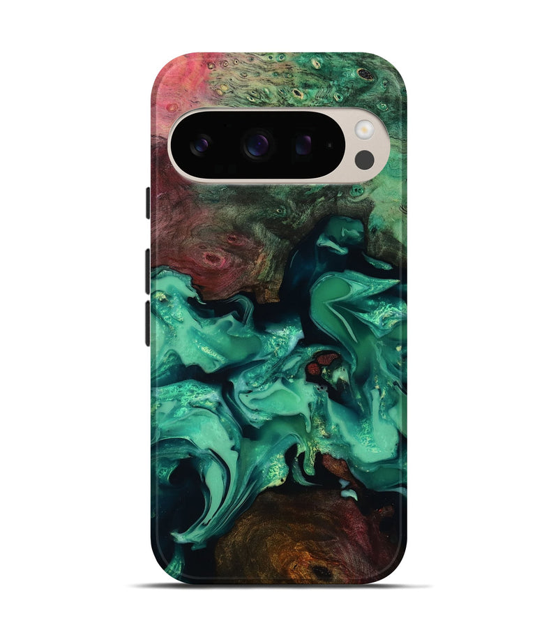 Pixel 10 Pro Wood Live Edge Phone Case - Rebeca (Green, 816988)