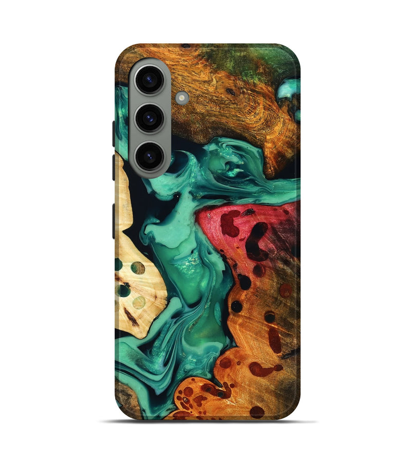 Galaxy S24 Wood Live Edge Phone Case - Christ (Green, 816990)