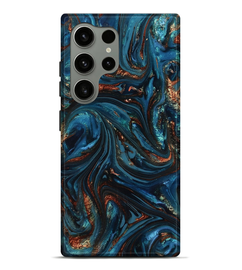 Galaxy S24 Ultra ResinArt Live Edge Phone Case - Dimitri (Teal & Gold, 816991)