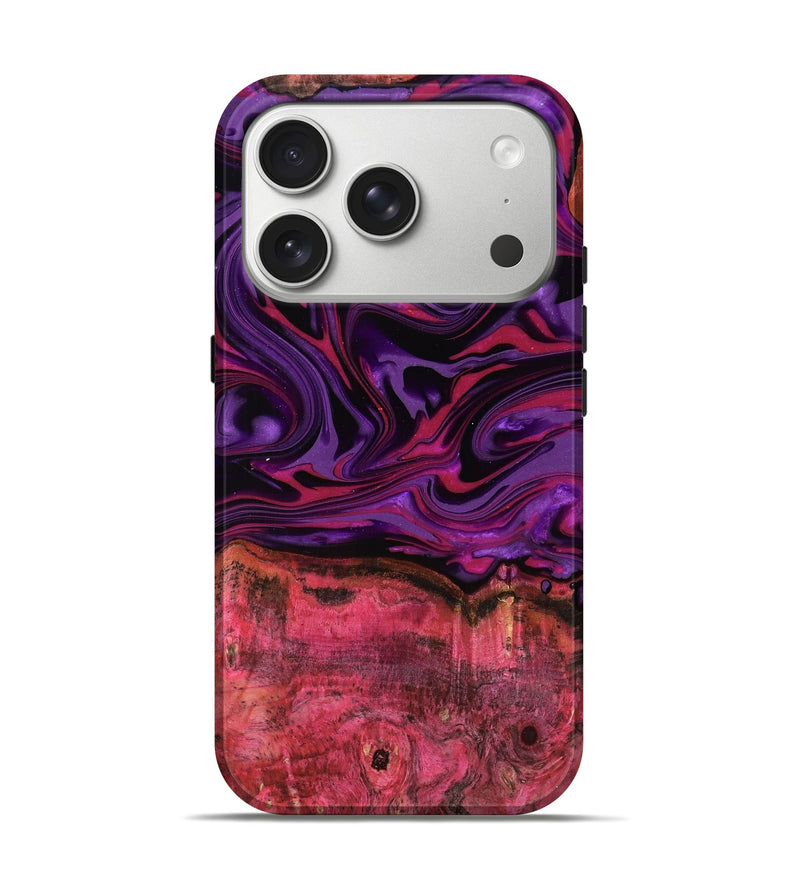 iPhone 17 Pro Wood Live Edge Phone Case - Shavon (Purple, 816992)