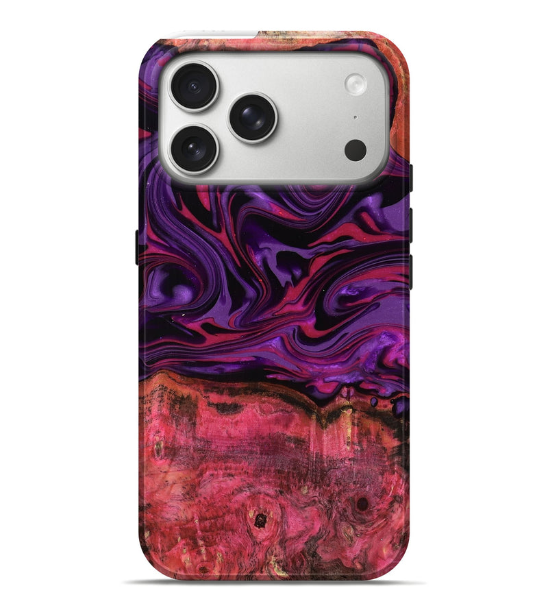 iPhone 17 Pro Max Wood Live Edge Phone Case - Shavon (Purple, 816992)