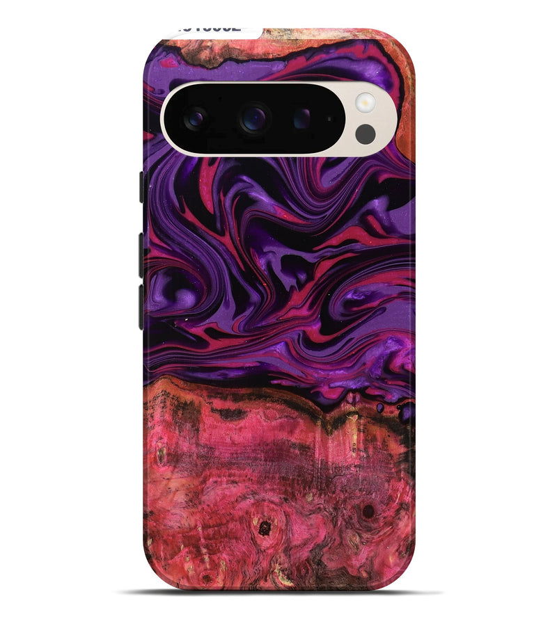 Pixel 10 Pro XL Wood Live Edge Phone Case - Shavon (Purple, 816992)