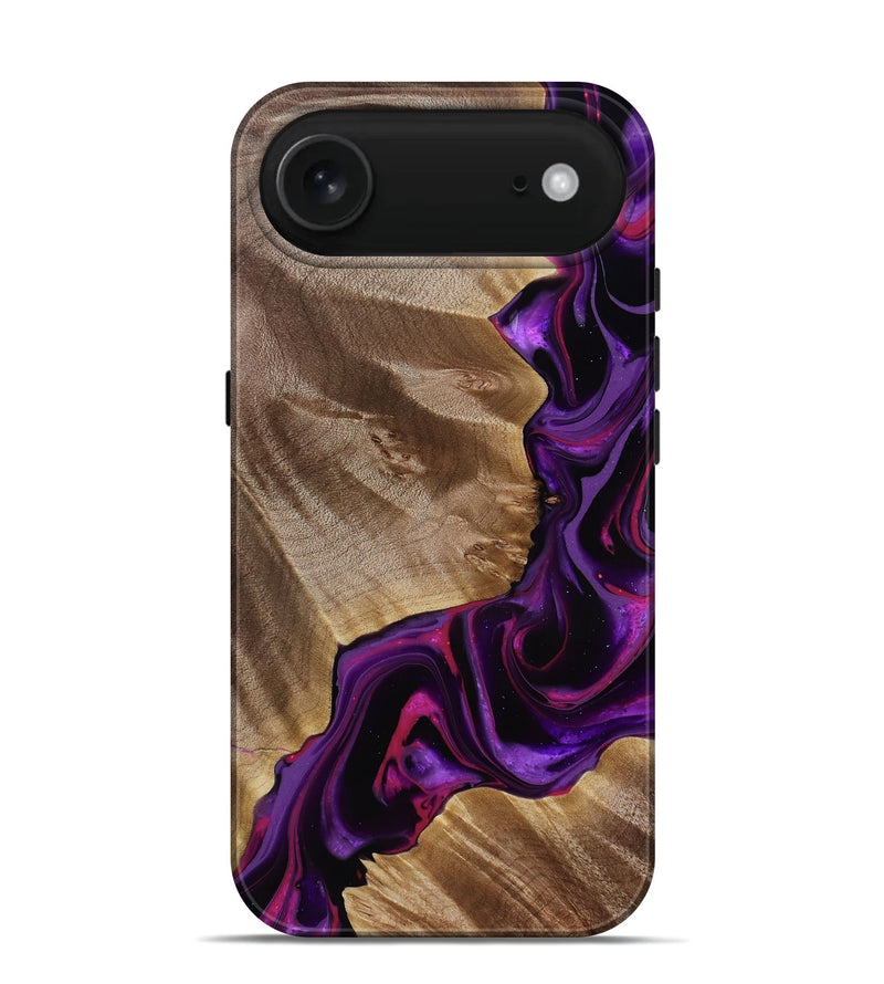 iPhone 17 Air Wood Live Edge Phone Case - Ibrahim (Purple, 816995)