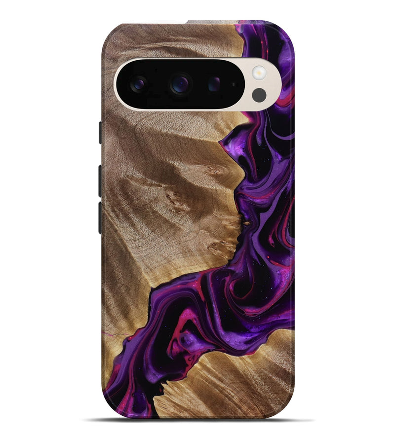 Pixel 10 Pro XL Wood Live Edge Phone Case - Ibrahim (Purple, 816995)