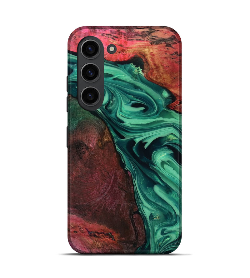 Galaxy S23 Wood Live Edge Phone Case - Hershel (Green, 816996)