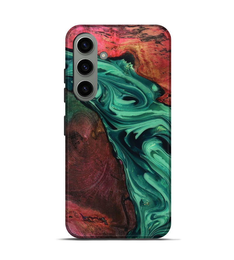 Galaxy S24 Wood Live Edge Phone Case - Hershel (Green, 816996)