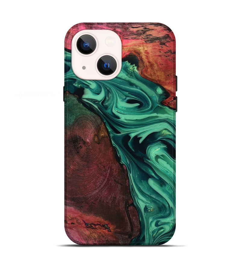 iPhone 13 Wood Live Edge Phone Case - Hershel (Green, 816996)