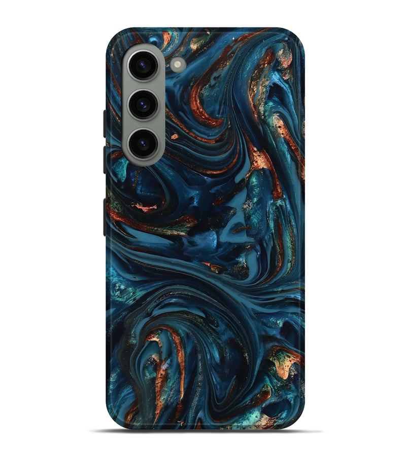 Galaxy S23 Plus ResinArt Live Edge Phone Case - Kay (Teal & Gold, 816998)