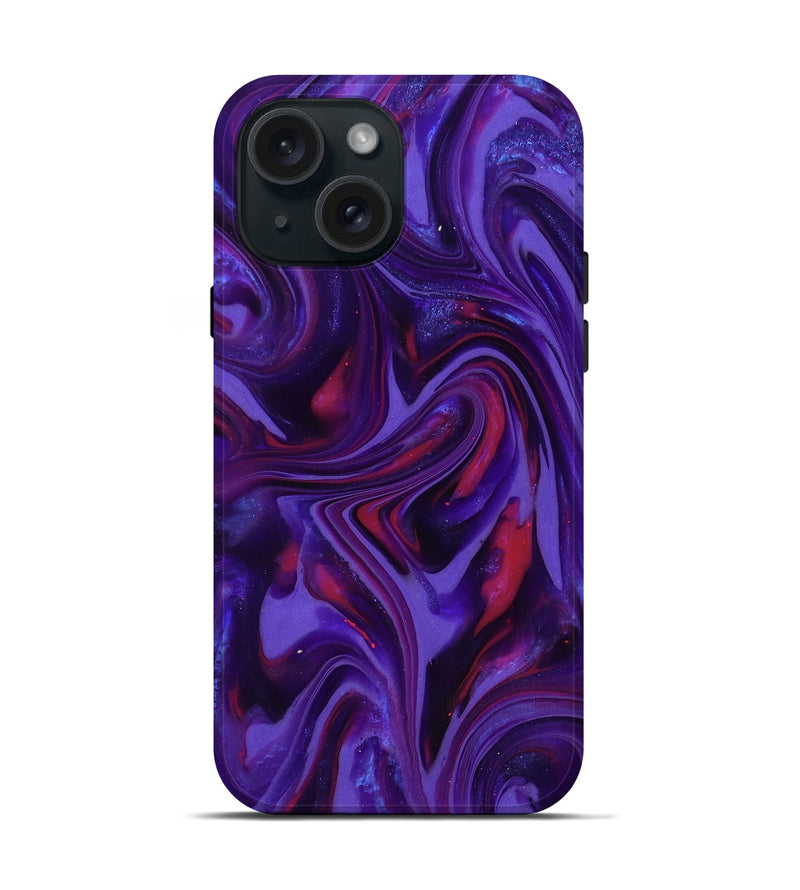 iPhone 15 ResinArt Live Edge Phone Case - Easter (Purple, 817000)