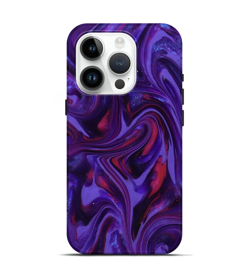 iPhone 15 Pro ResinArt Live Edge Phone Case - Easter (Purple, 817000)