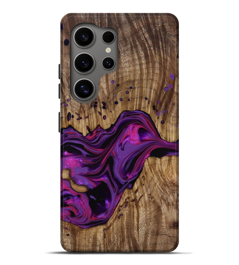 Galaxy S25 Ultra Wood Live Edge Phone Case - Hallie (Purple, 817002)