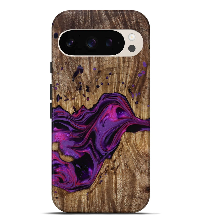 Pixel 10 Pro XL Wood Live Edge Phone Case - Hallie (Purple, 817002)