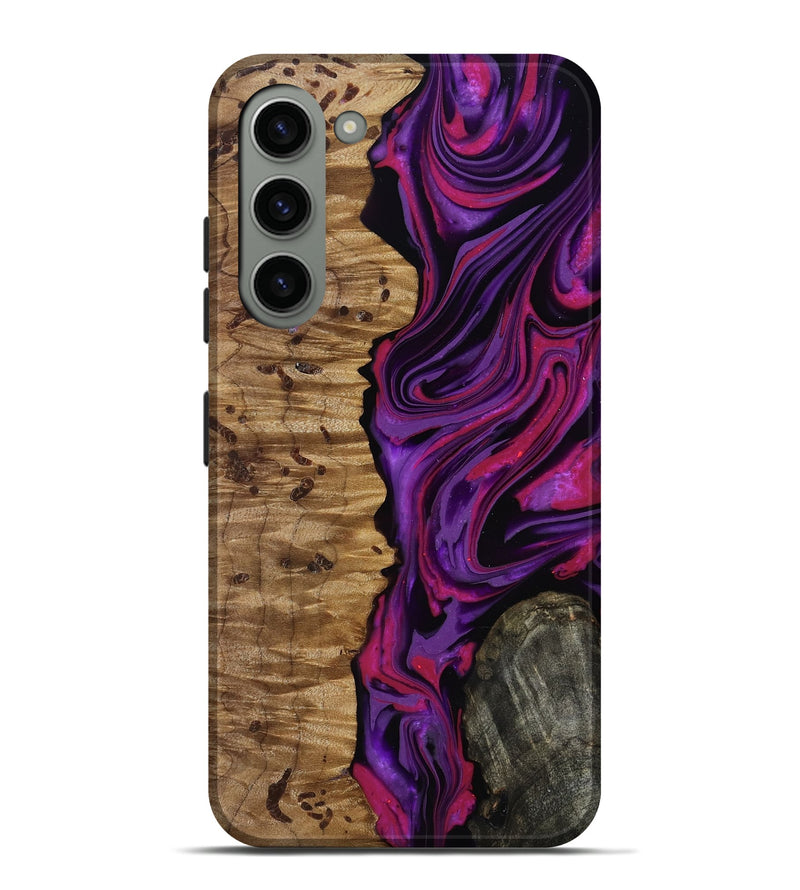 Galaxy S23 Plus Wood Live Edge Phone Case - Carmelo (Purple, 817003)