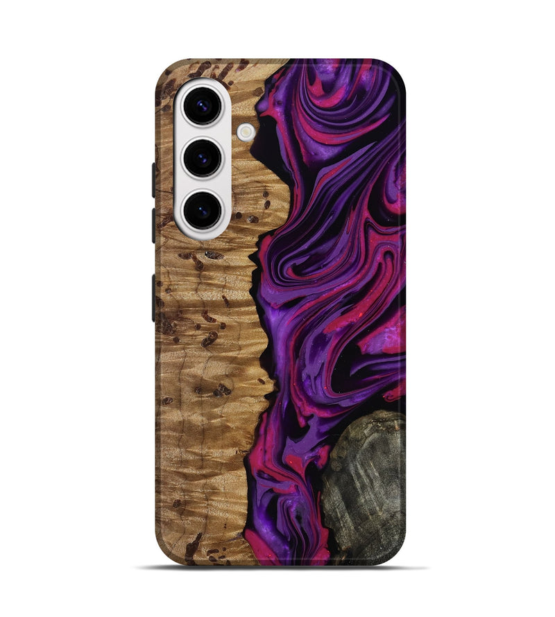 Galaxy S25 Wood Live Edge Phone Case - Carmelo (Purple, 817003)