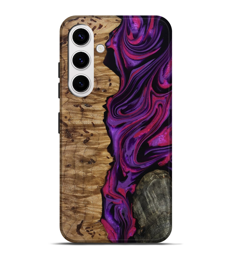 Galaxy S25 Plus Wood Live Edge Phone Case - Carmelo (Purple, 817003)