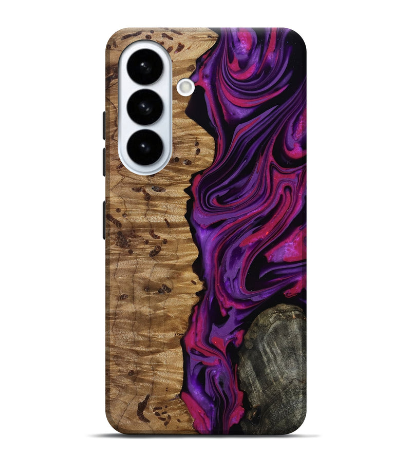 Galaxy S26 Plus Wood Live Edge Phone Case - Carmelo (Purple, 817003)