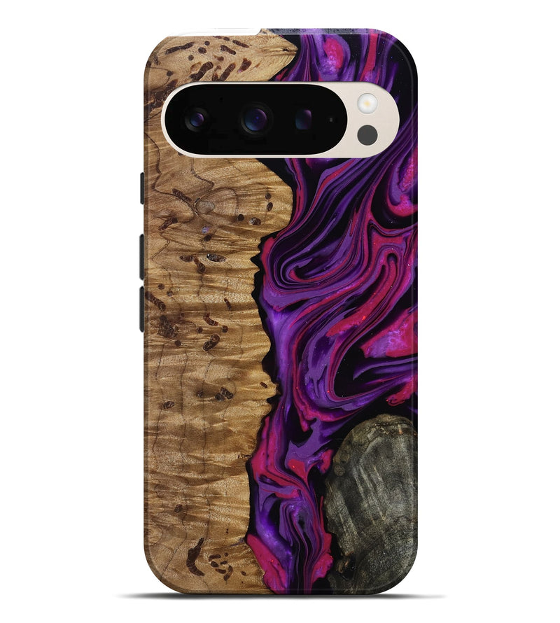 Pixel 10 Pro XL Wood Live Edge Phone Case - Carmelo (Purple, 817003)