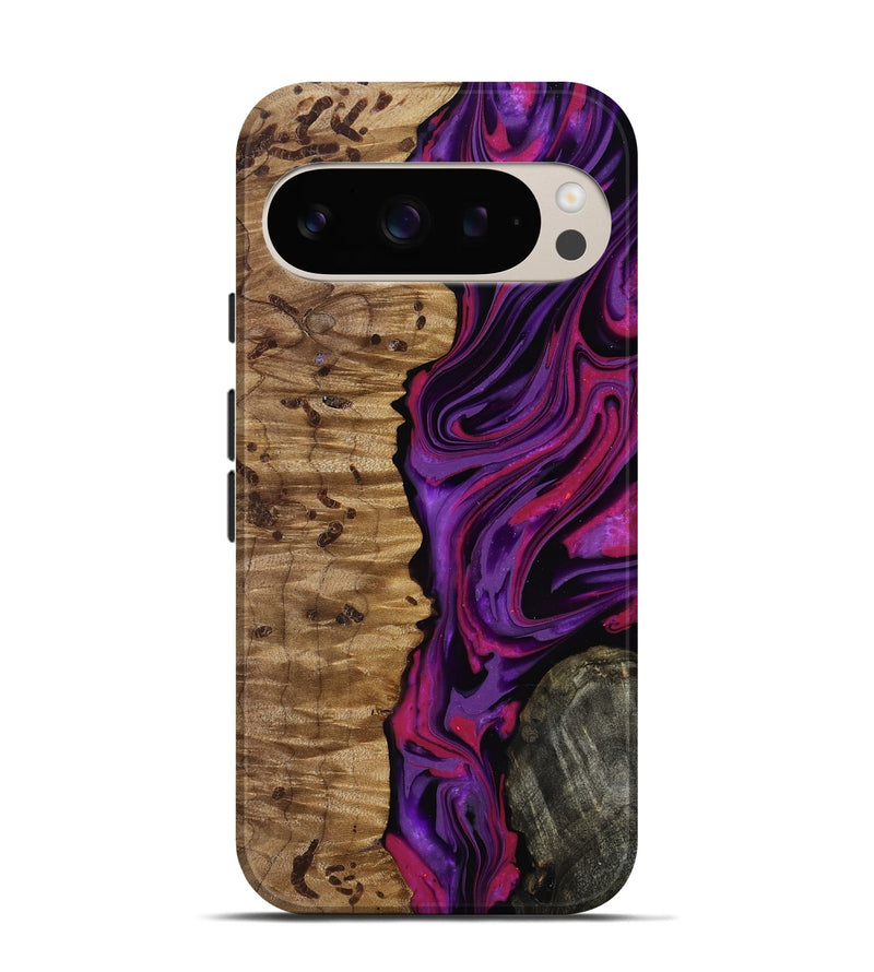 Pixel 9 Wood Live Edge Phone Case - Carmelo (Purple, 817003)