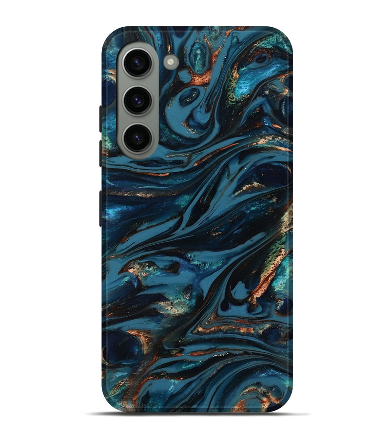 Galaxy S23 Plus ResinArt Live Edge Phone Case - Kiana (Teal & Gold, 817004)