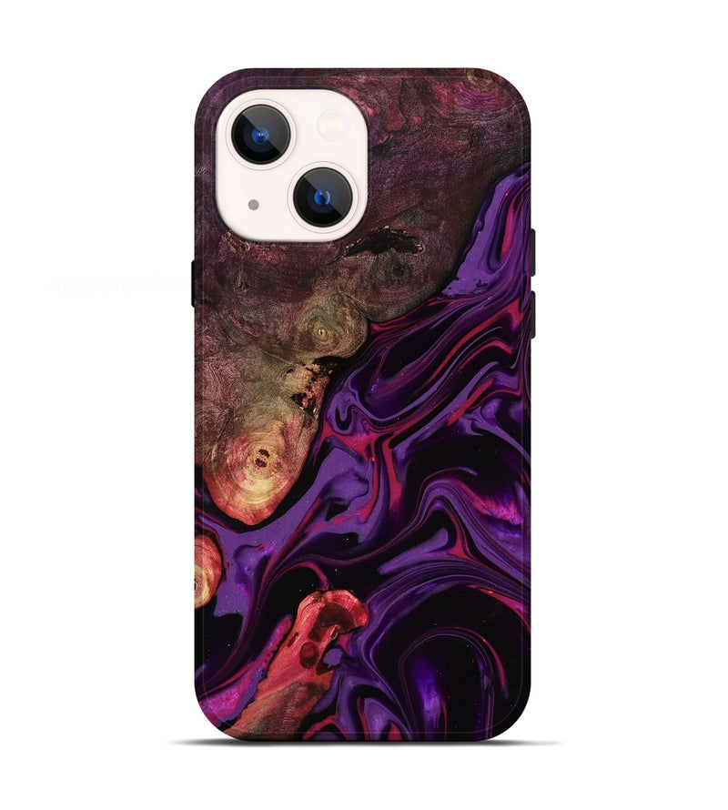iPhone 13 Wood Live Edge Phone Case - Liberty (Purple, 817010)