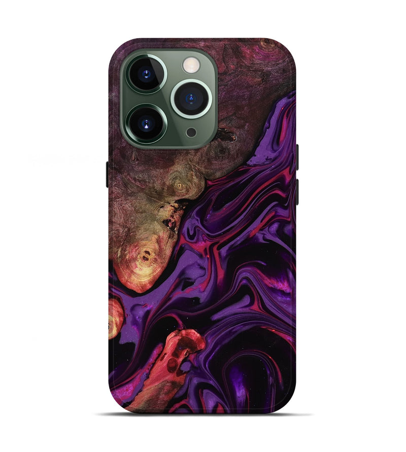 iPhone 13 Pro Wood Live Edge Phone Case - Liberty (Purple, 817010)