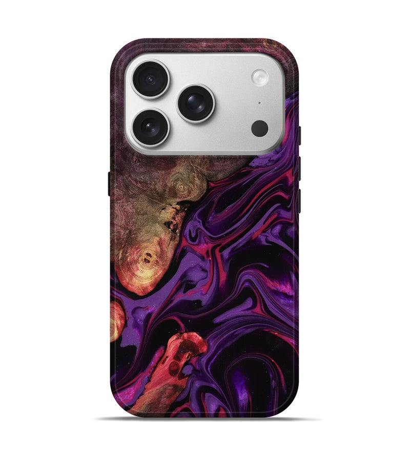iPhone 17 Pro Wood Live Edge Phone Case - Liberty (Purple, 817010)