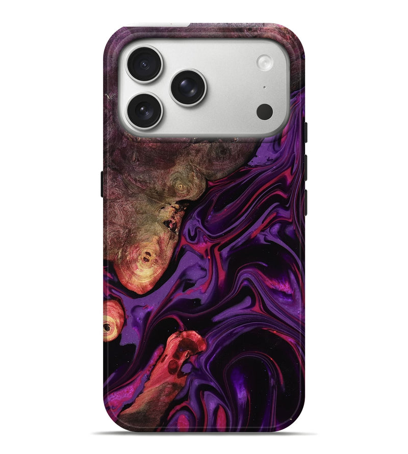 iPhone 17 Pro Max Wood Live Edge Phone Case - Liberty (Purple, 817010)