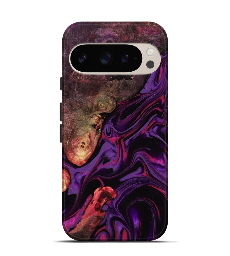 Pixel 9 Pro Wood Live Edge Phone Case - Liberty (Purple, 817010)