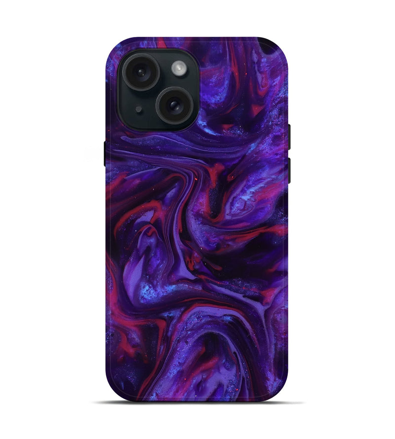 iPhone 15 ResinArt Live Edge Phone Case - Eve (Purple, 817011)