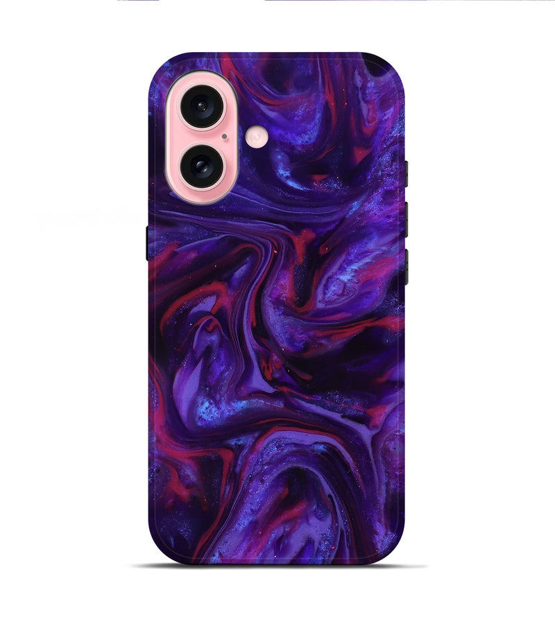 iPhone 16 ResinArt Live Edge Phone Case - Eve (Purple, 817011)